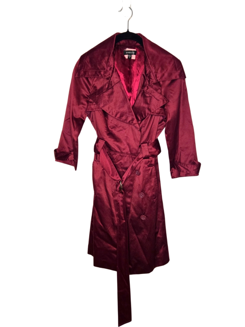 Y2k Bebe Satin Trench Coat Dress!